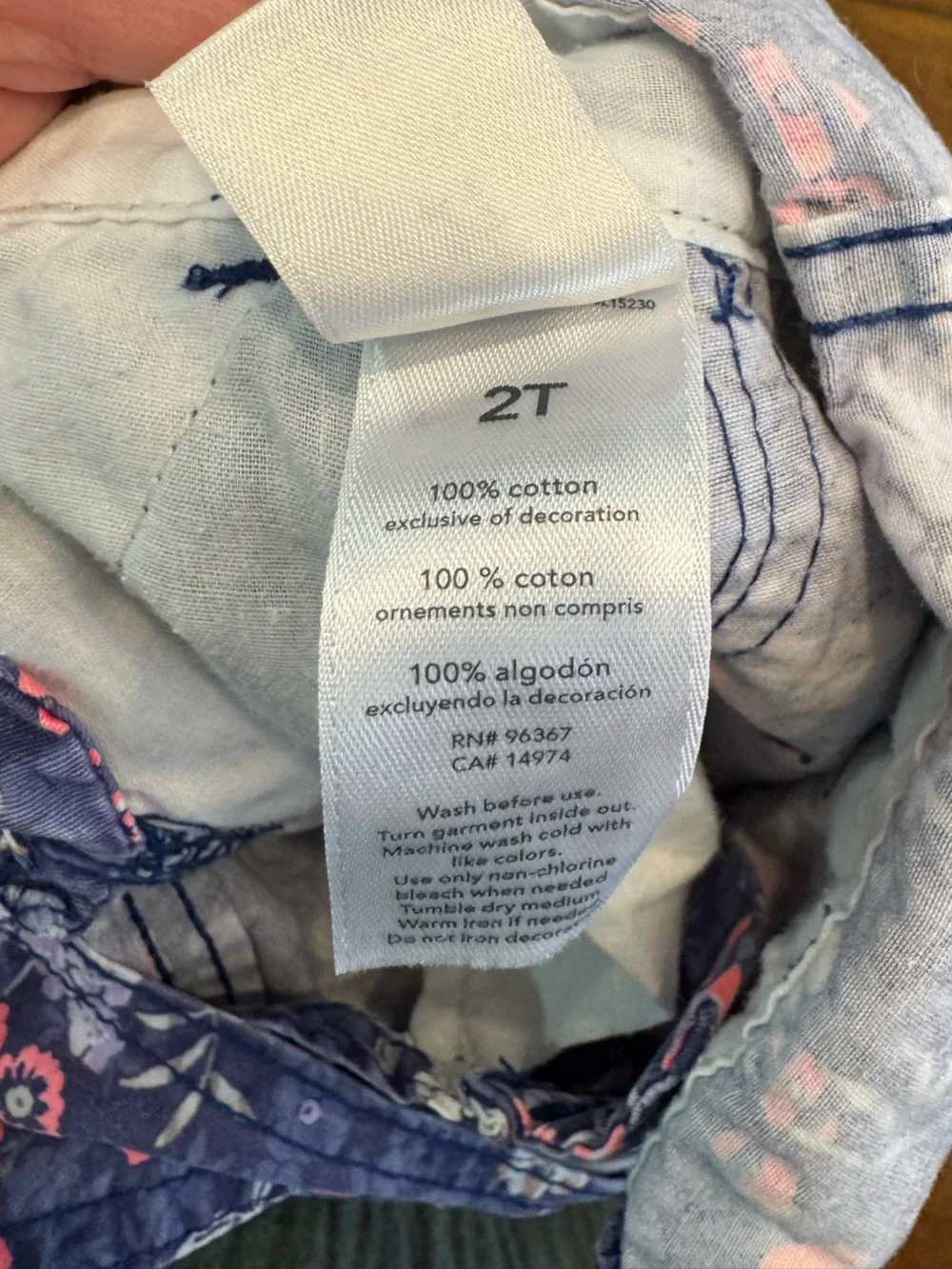 OshKosh B'gosh Floral V Back Overalls